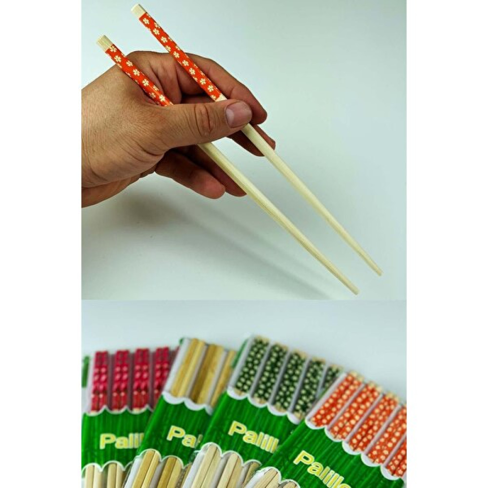 Sin@rasta Bambu Chopstick 10 Çift Ahşap Desenli Çin Çubuğu Tekrar Kullanılabilir - Renkli Çatal / Kaşık / Bıçak Takımları Fiyatı