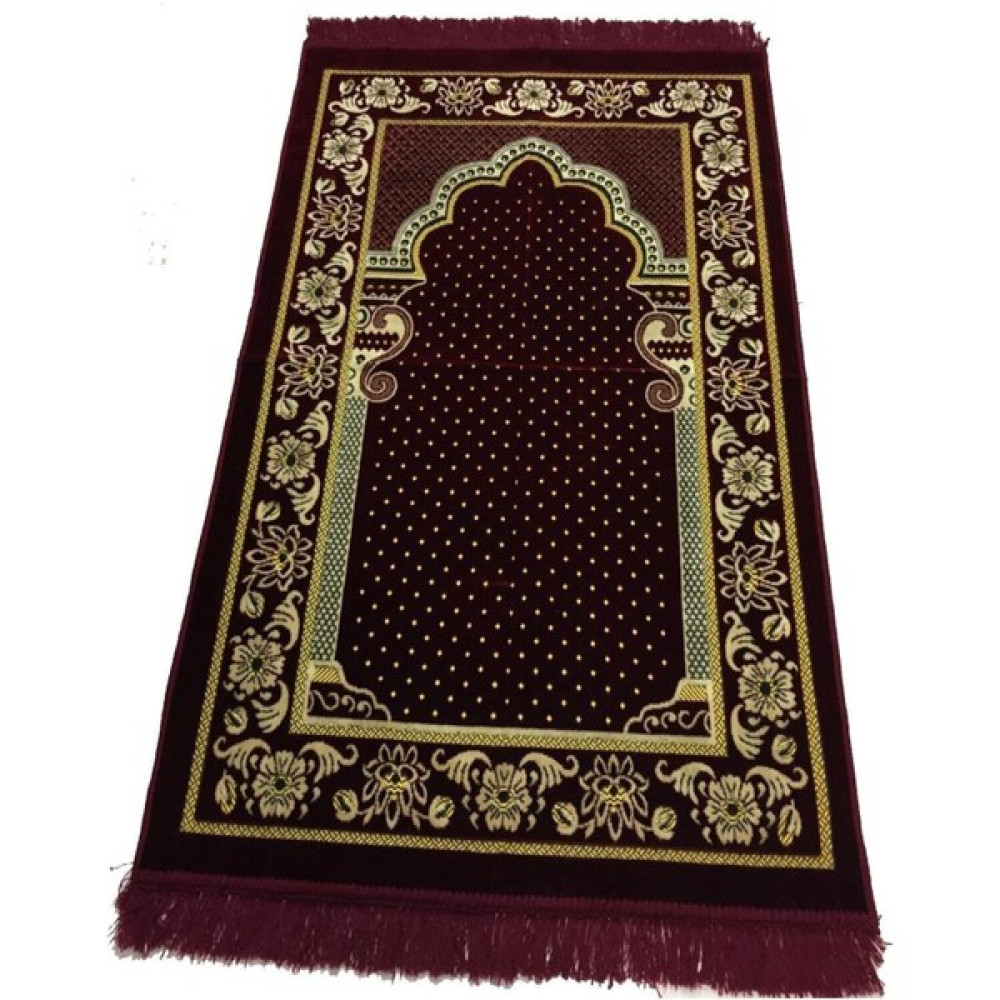 Sin@rasta Dodya Kadife Namaz Seccadesi - Bordo - 70 x 110 cm Seccade Fiyatı