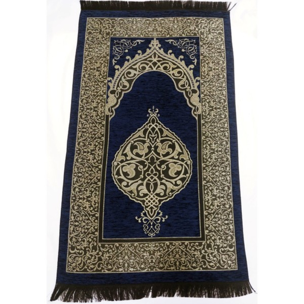 Sin@rasta Hediyelik Kutulu Seccade Osmanlı Şönil Lüks-Lacivert-Inci 99 Tesbihli - 70 x 120 cm - Lacivert Seccade Fiyatı