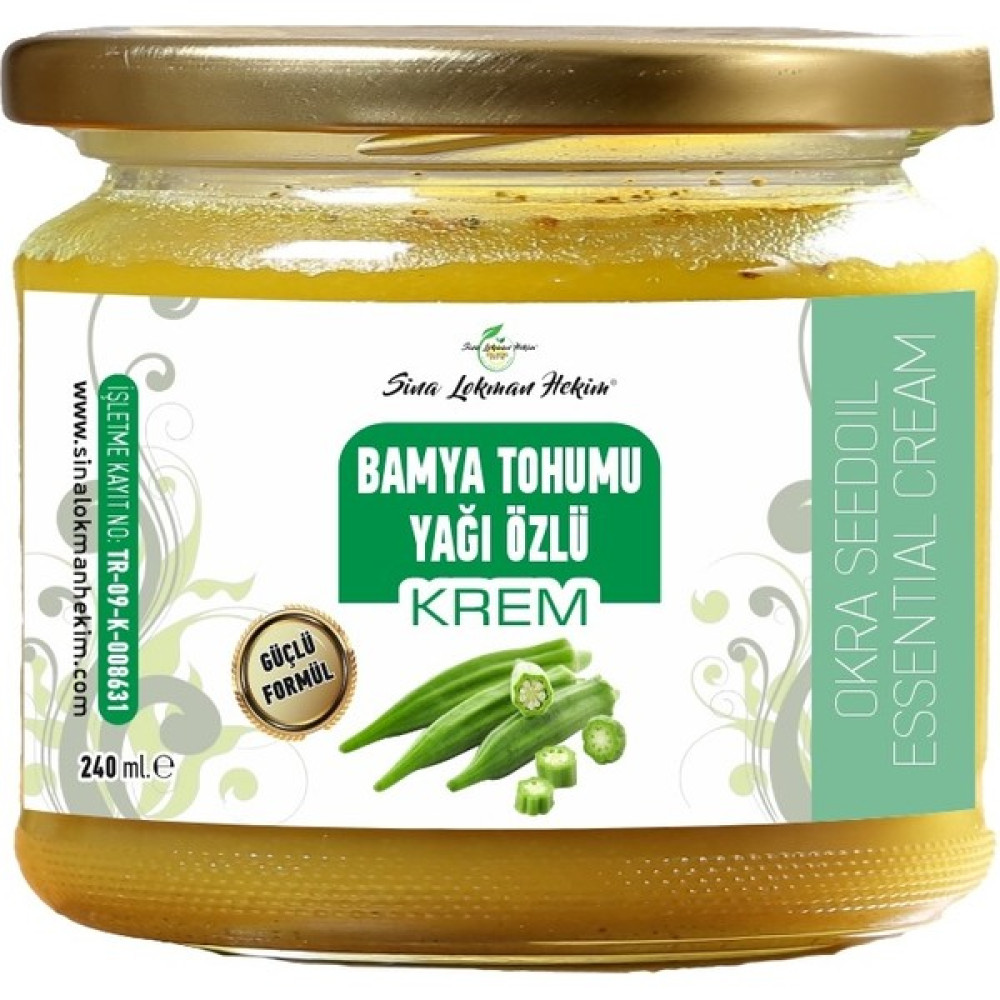 Sina Lokman Hekim Bamya Tohumu Yağı Özlü Krem %100 Etkili Formül 240 ml Nemlendiriciler Fiyatı