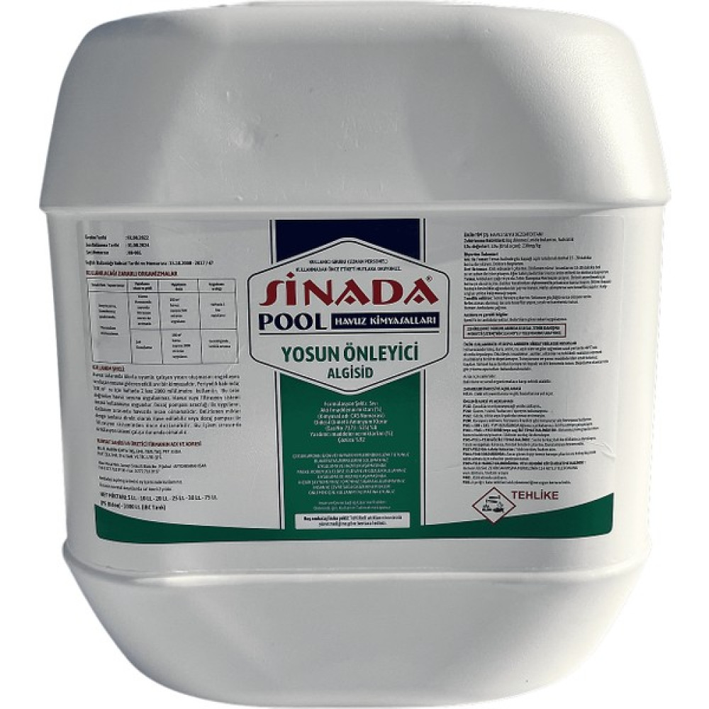 Sinada Havuz Yosun Önleyicisi- Öldürücüsü Kimyasalı 10KG Oto Boyaları Fiyatı