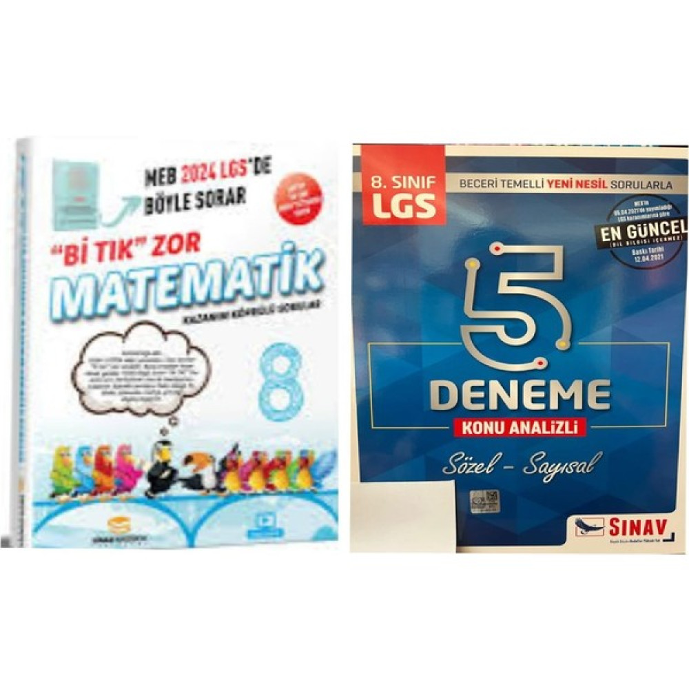 Sinan Kuzucu Yayınları 2024 Lgs Matematik Deneme (Ilk Doz)+8.sınıf Tüm Dersler Deneme Matematik Fiyatı
