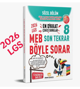 Sinan Kuzucu Yayınları 2026 Lgs Son Tekrar Sözel Soru Bankası Ders Sınav Kitapları Fiyatı