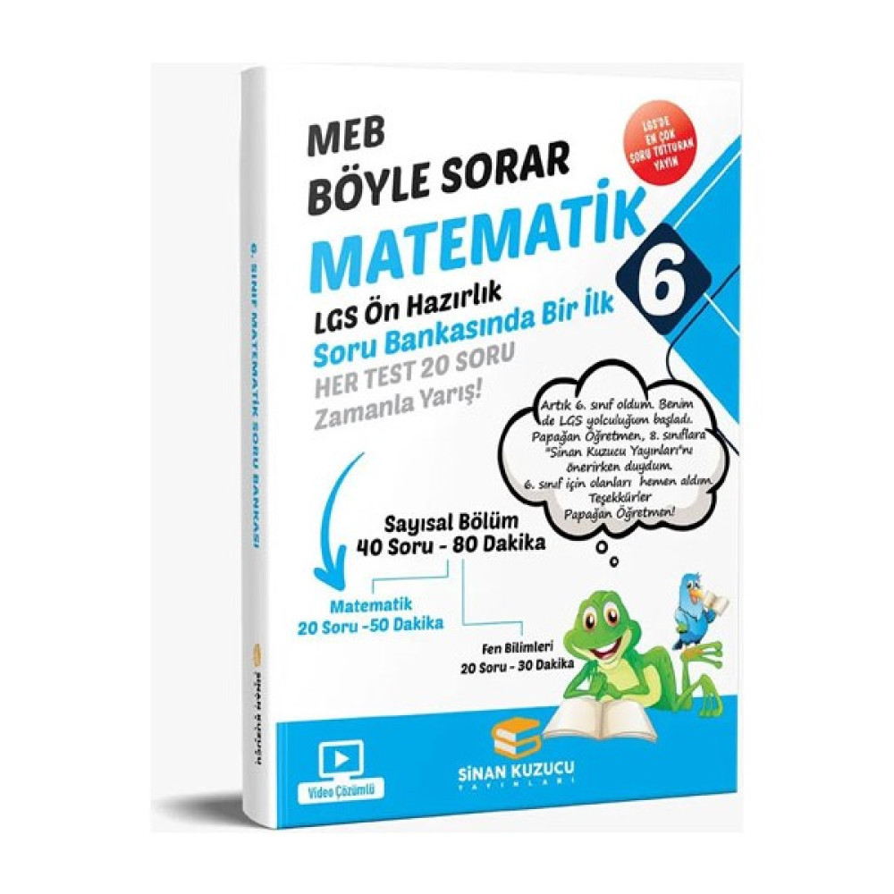 Sinan Kuzucu Yayınları 6. Sınıf Matematik Soru Bankası Kaynak Kitapları Fiyatı