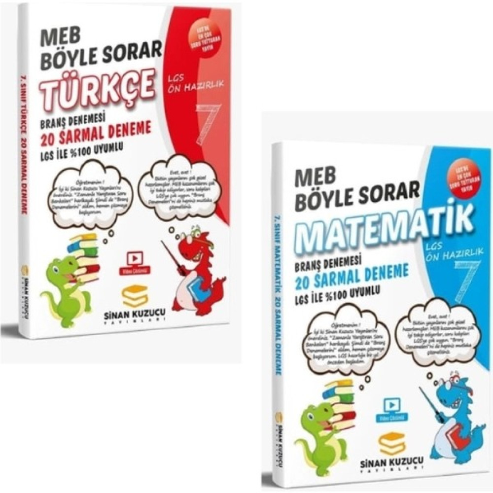 Sinan Kuzucu Yayınları 7. Sınıf Türkçe - Matematik 20'li Sarmal Branş Denemesi Tüm Dersler Fiyatı