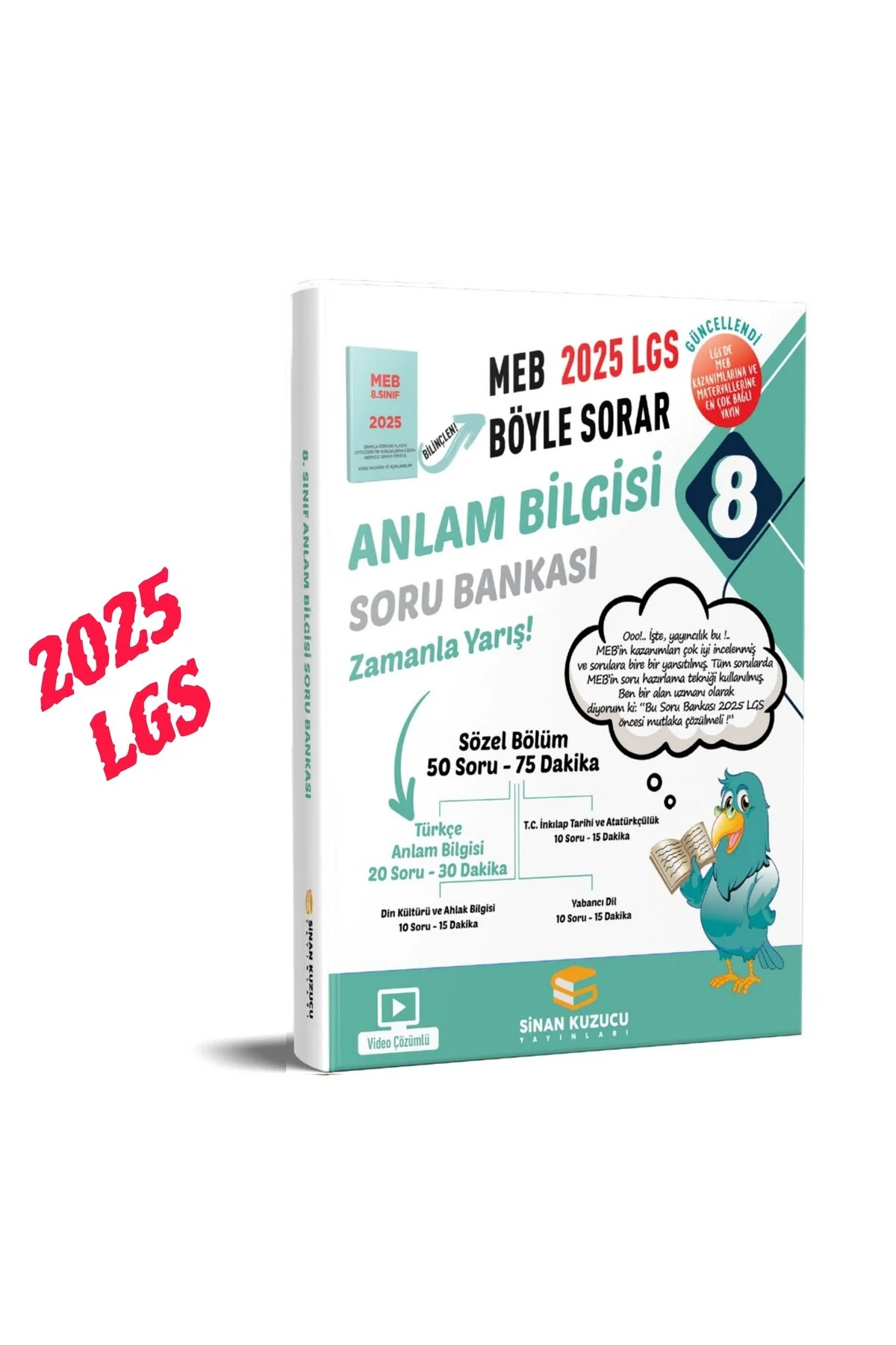 SİNAN KUZUCU YAYINLARI 8. Sınıf 2025 Lgs Meb Böyle Sorar ANLAM BİLGİSİ Soru Bankası Video Çözümlü" Ders Sınav Kitapları Fiyatı