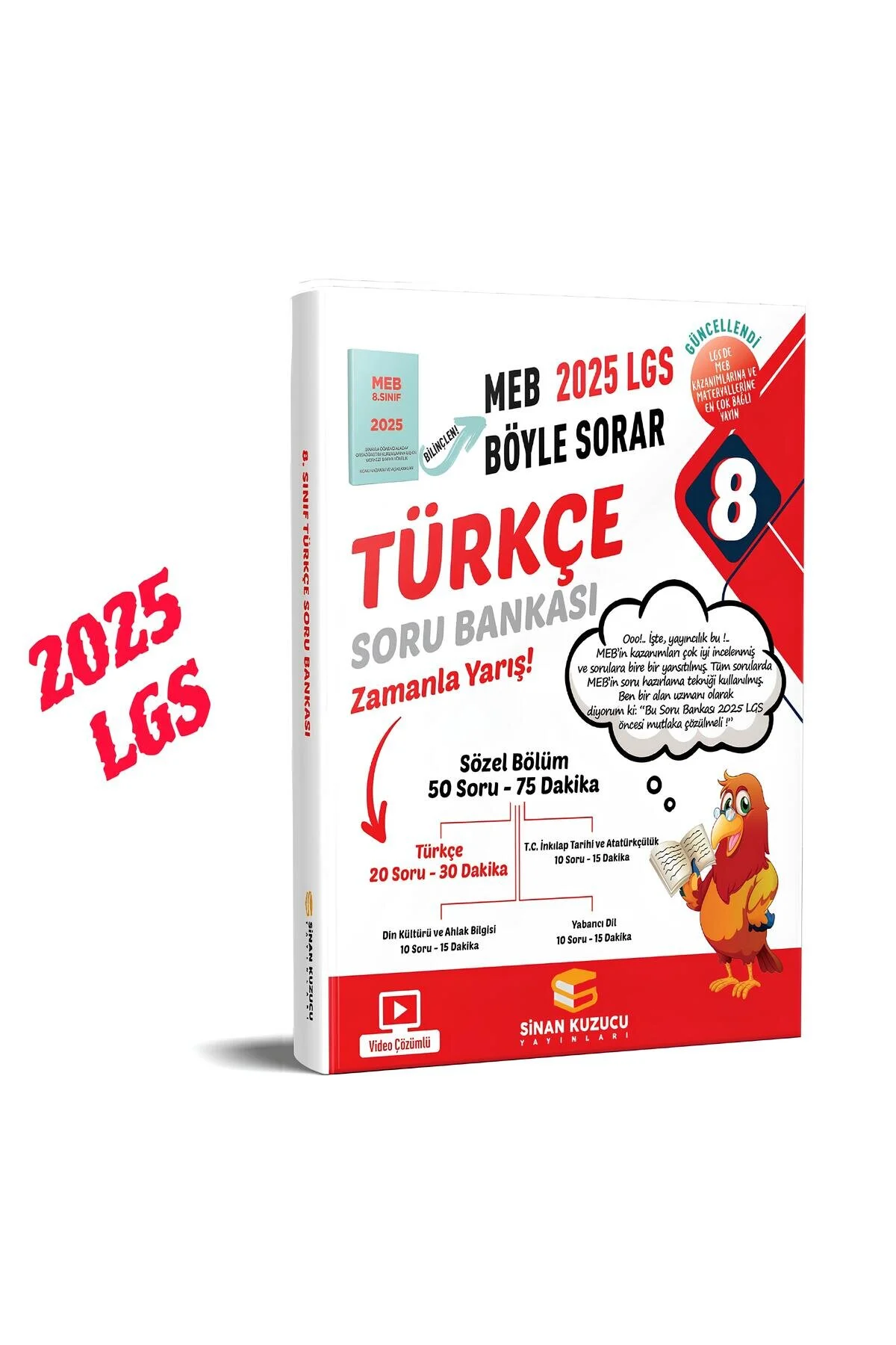 SİNAN KUZUCU YAYINLARI 8. Sınıf 2025 Lgs Meb Böyle Sorar Türkçe Soru Bankası Video Çözümlü" Ders Sınav Kitapları Fiyatı