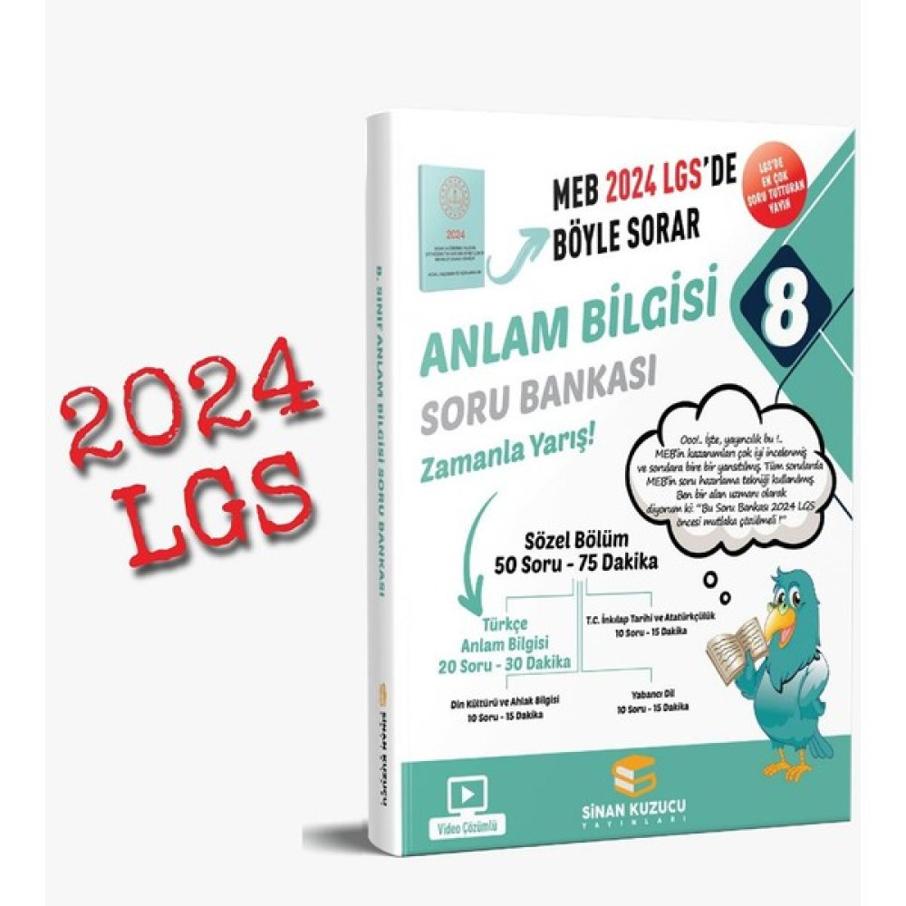 Sinan Kuzucu Yayınları 8. Sınıf Anlam Bilgisi Soru Bankası Türkçe Fiyatı