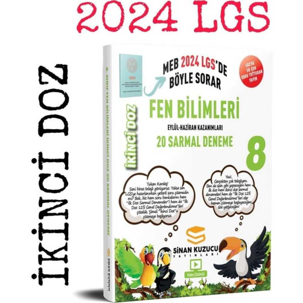 Sinan Kuzucu Yayınları 8. Sınıf Fen Bilimleri Sarmal Branş Denemesi 024 Kaynak Kitapları Fiyatı
