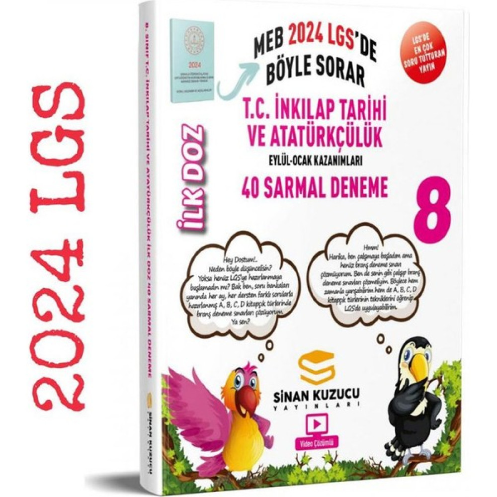Sinan Kuzucu Yayınları 8. Sınıf İlk Doz T.C. İnkılap Tarihi ve Atatürkçülük Sarmal Branş Denemesi Kaynak Kitapları Fiyatı