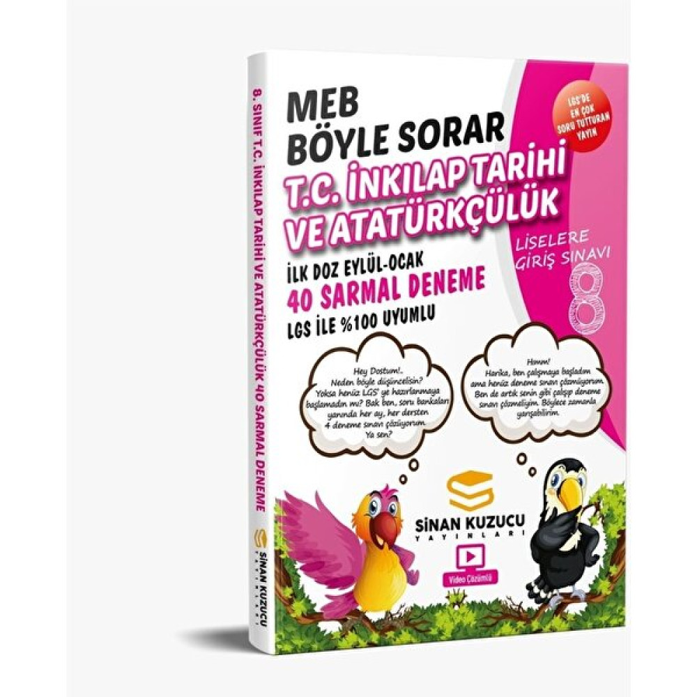 Sinan Kuzucu Yayınları 8. Sınıf Inkilap Tarihi ve Atatürkçülük 40 Sarmal Deneme 0922 Kaynak Kitapları Fiyatı