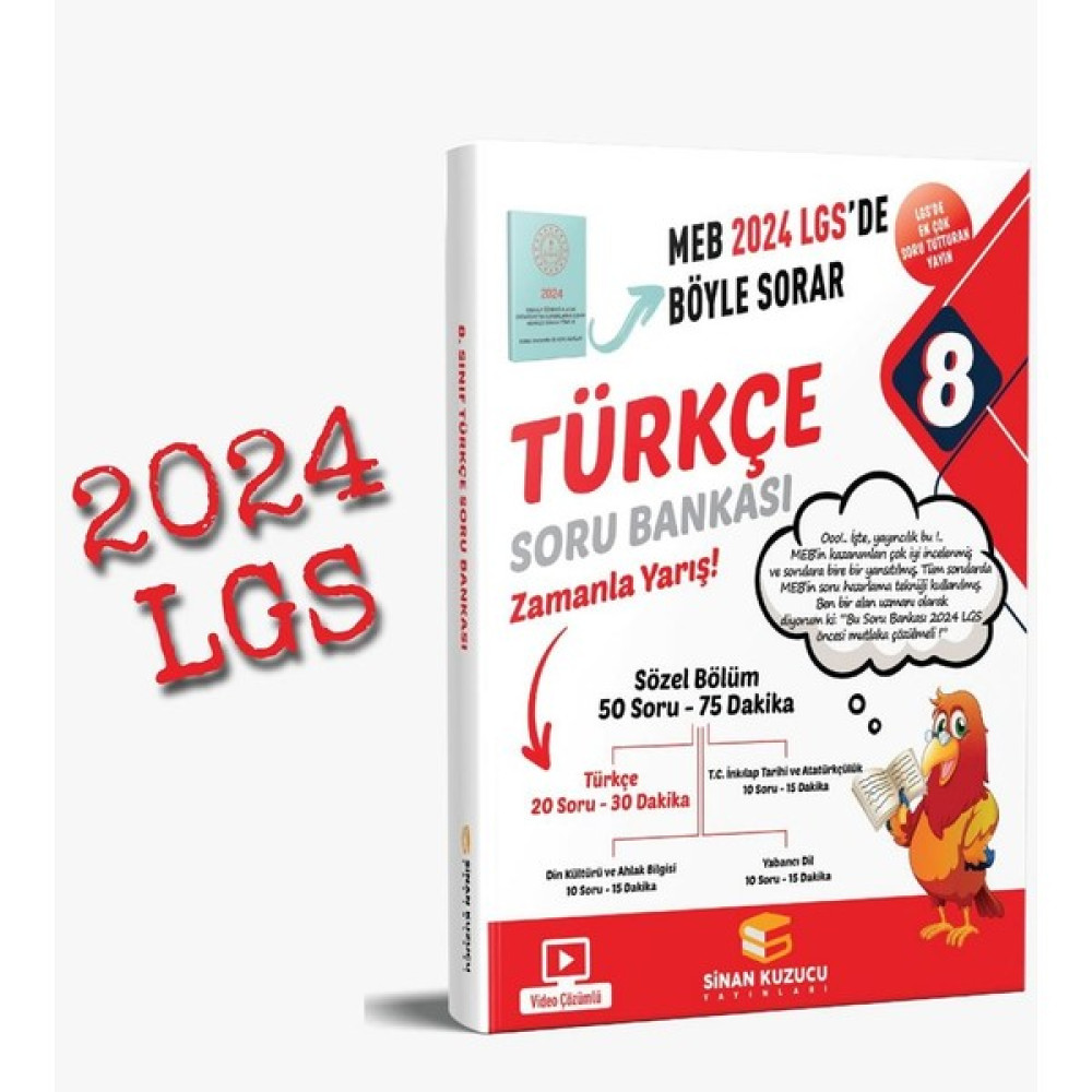 Sinan Kuzucu Yayınları 8. Sınıf Türkçe Soru Bankası Türkçe Fiyatı