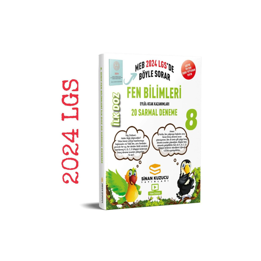 SİNAN KUZUCU YAYINLARI Ilk Doz 2024 Lgs 8.sınıf Fen Bilimleri 20 Li Sarmal Deneme Yardımcı Kitaplar Fiyatı