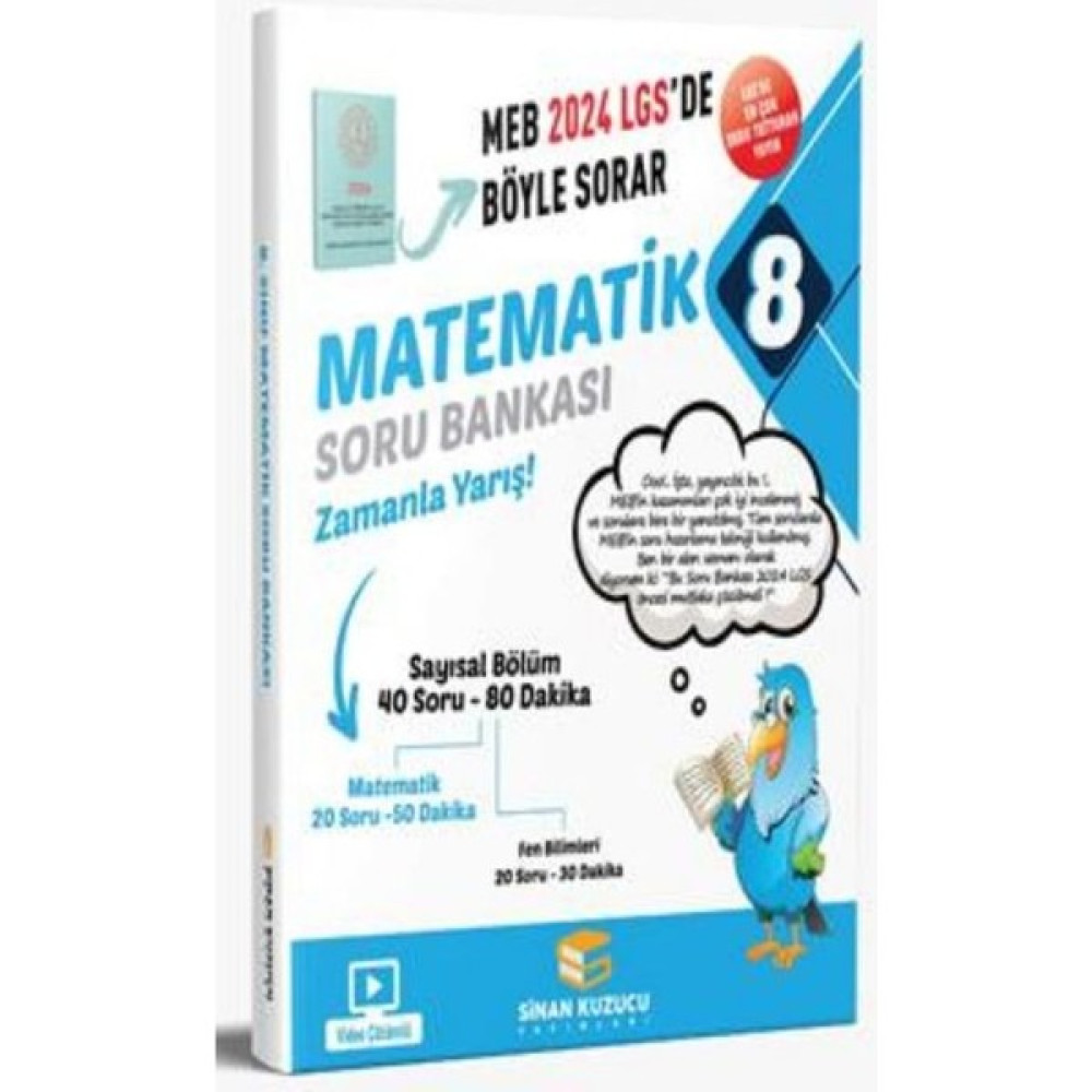 Sinan Kuzucu Yayınları LGS 2024 Matematik Soru Bankası Matematik Fiyatı