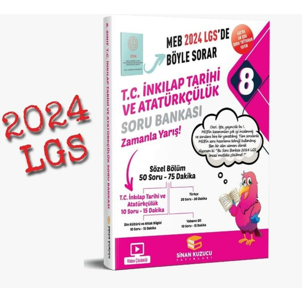 Sinan Kuzucu Yayınları LGS 8. Sınıf T.c. Inkılap Tarihi ve Atatürkçülük Soru Bankası Kaynak Kitapları Fiyatı