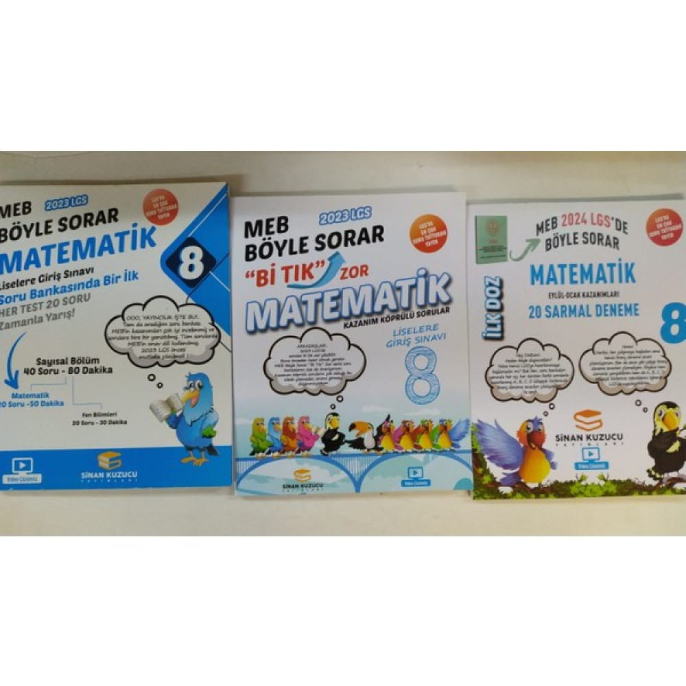 Sinan Kuzucu Yayınları MEB 2024 LGS Matematik İlk Doz 20 Sarmal Deneme - Matematik Soru Bankası Ders Sınav Kitapları Fiyatı