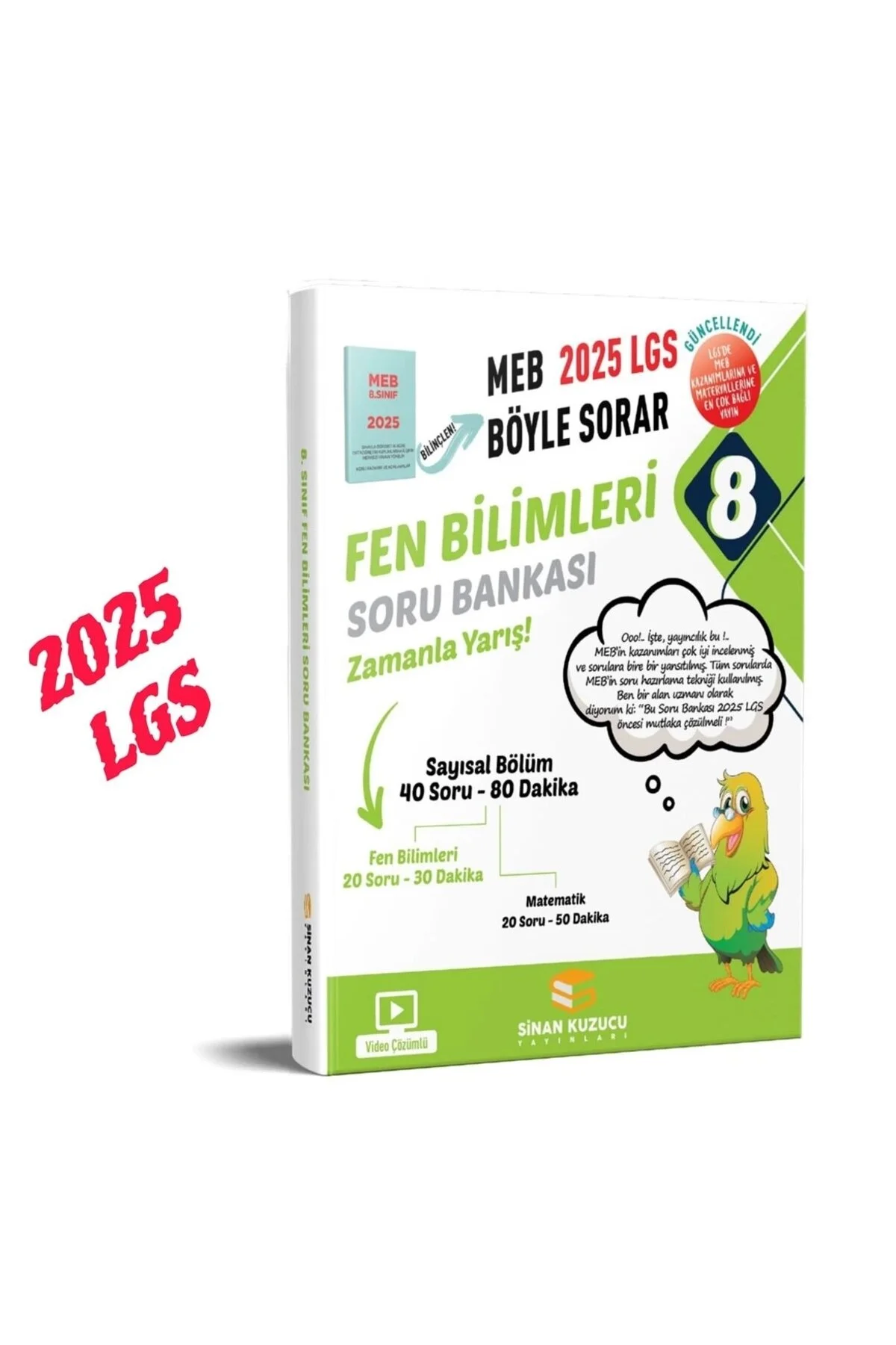 SİNAN KUZUCU YAYINLARI Sinan Kuzucu LGS 2025 8. Sınıf Fen Bilimleri Soru Bankası" Ders Sınav Kitapları Fiyatı