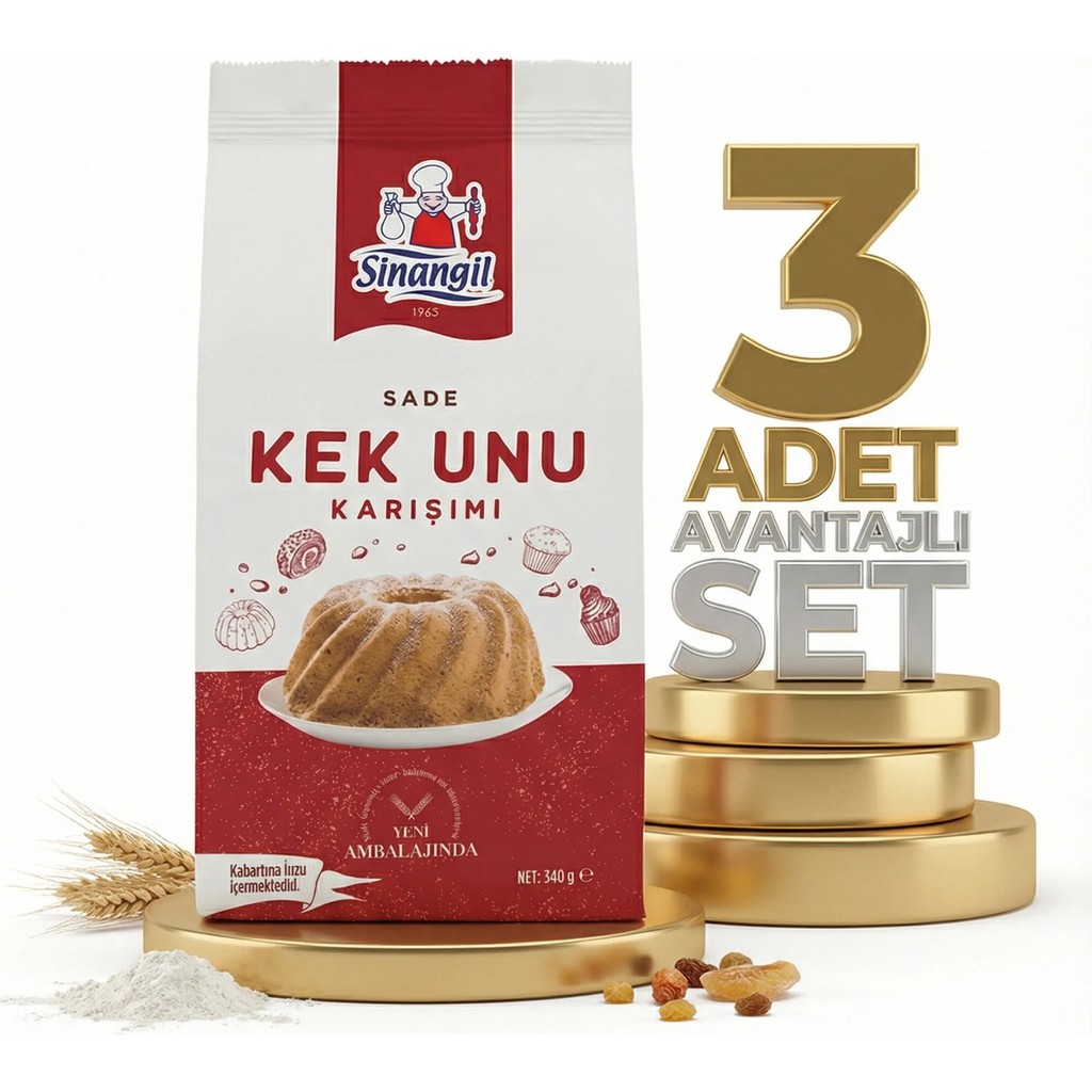 Sinangil Kekun Sade 340 gr 3'lü Un ve İrmik Fiyatı