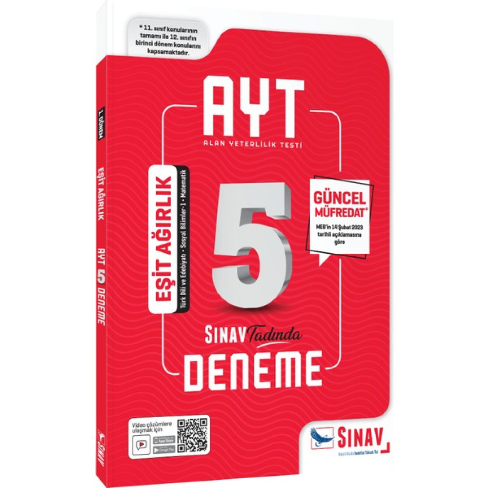 Sınav Yayınları 2023 AYT Eşit Ağırlık 5 Deneme Sosyal Bilgiler Fiyatı