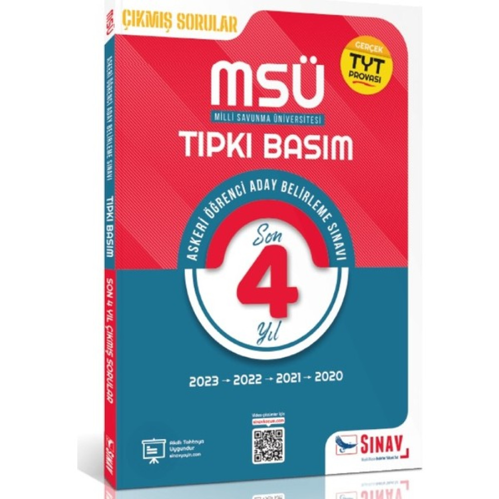 Sınav Yayınları MSÜ Tıpkı Basım Son 4 Yıl Çıkmış Çözümlü Sorular 2020-2023 Temel Yeterlilik Testi (TYT) Fiyatı