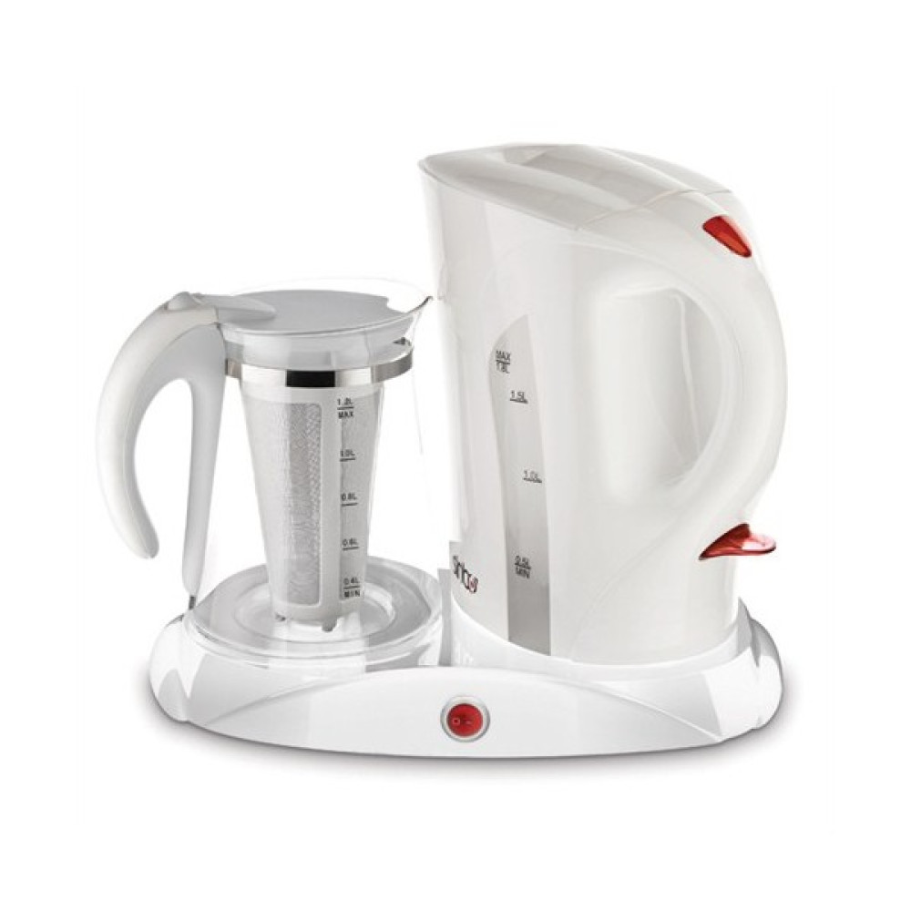 Sinbo SK-2389 Cam Demlikli Çay Makinesi - Beyaz Çay Makineleri Fiyatı