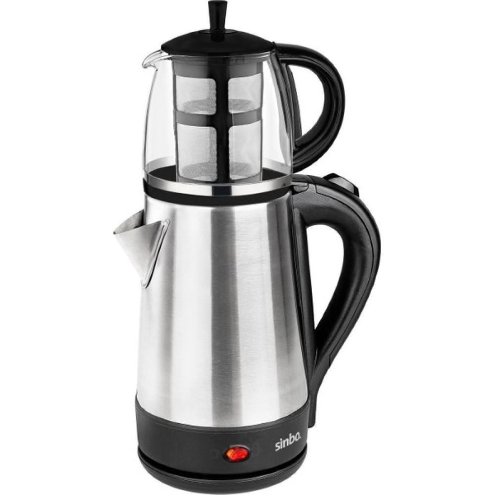 Sinbo STM-5836 2 Si 1 Arada Cam Demlik 1600W Elektrikli Çay Makinesi - Gri Çay Makineleri Fiyatı