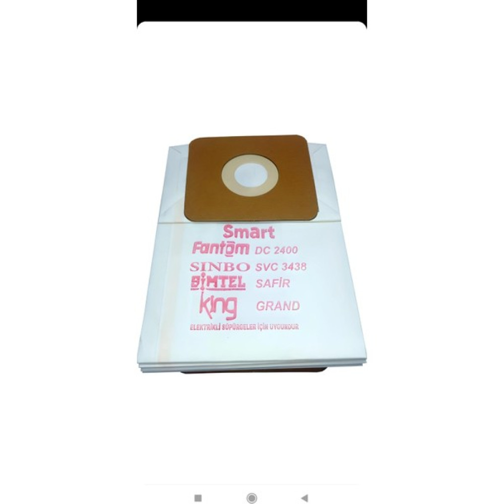 Sinbo SVC3438-FANTOM Dc 2400-SİMTEL Safir-King Grand Süpürgekağıt Toztorba 10 Adet Elektrikli Süpürge Aksesuarları Fiyatı