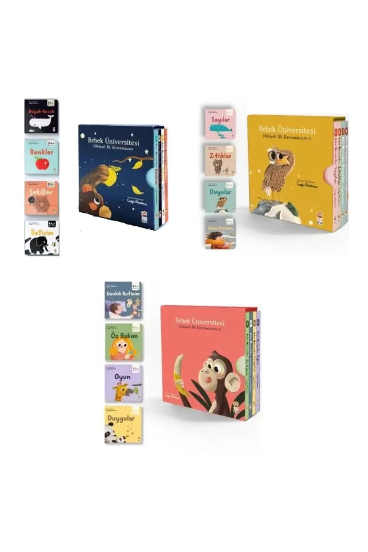 Sincap Kitap Bebek Üniversitesi Hikayeli İlk Kavramlarım 3 Seri 12 Kitap Set" Aktivite & Eğitici Kitaplar Fiyatı