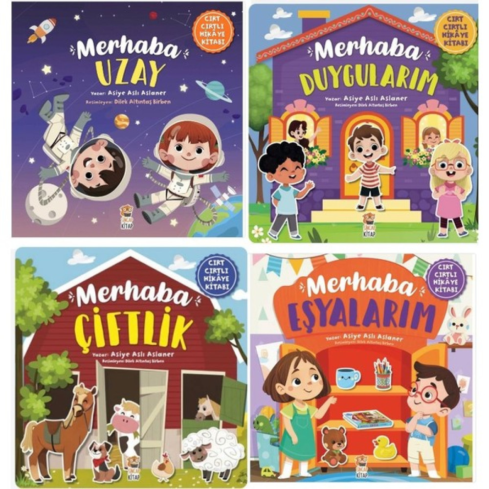 Sincap Kitap Cırt Cırtlı Kitap 4'lü Set - Merhaba Çiftlik / Merhaba Eşyalarım / Merhaba Duygularım / Merhaba Uzay Çocuk Masal Fiyatı