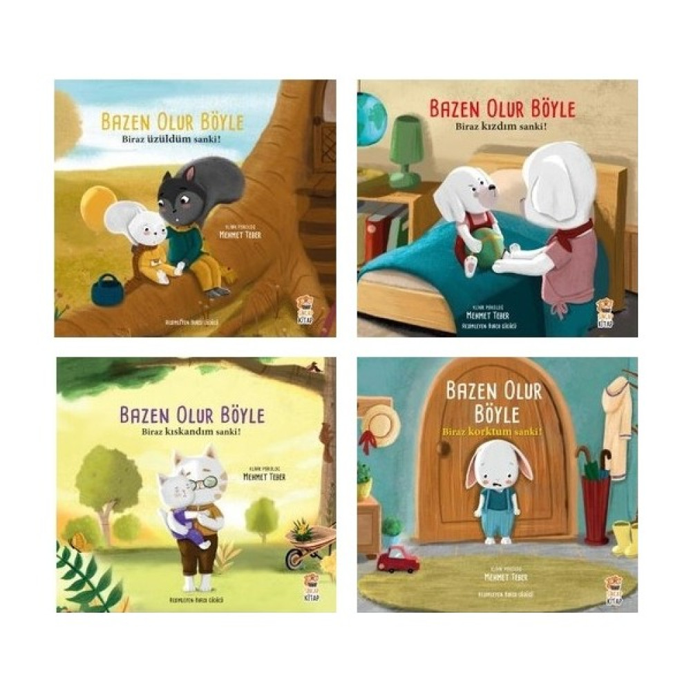 Sincap Kitap Mehmet Teber Bazen Olur Böyle Seti 4 Kitap (Biraz Kıskandım Sanki+Biraz Korktum Sanki+Biraz Kızdım Sanki + Biraz Üzüldüm Sanki) Okul Öncesi Eğitici & Öğretici Kitaplar Fiyatı