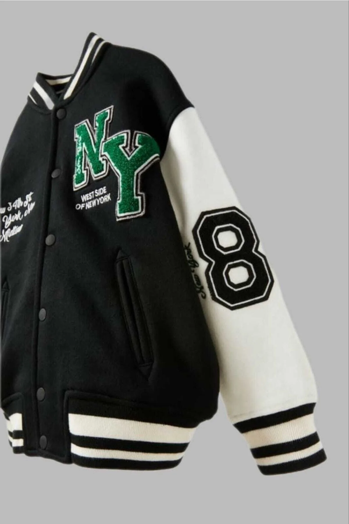 Sindel New York Baskılı Siyah/ekru Unisex Bomber Ceket 9-10 Yaş Beden" Bayan Ceket Fiyatı