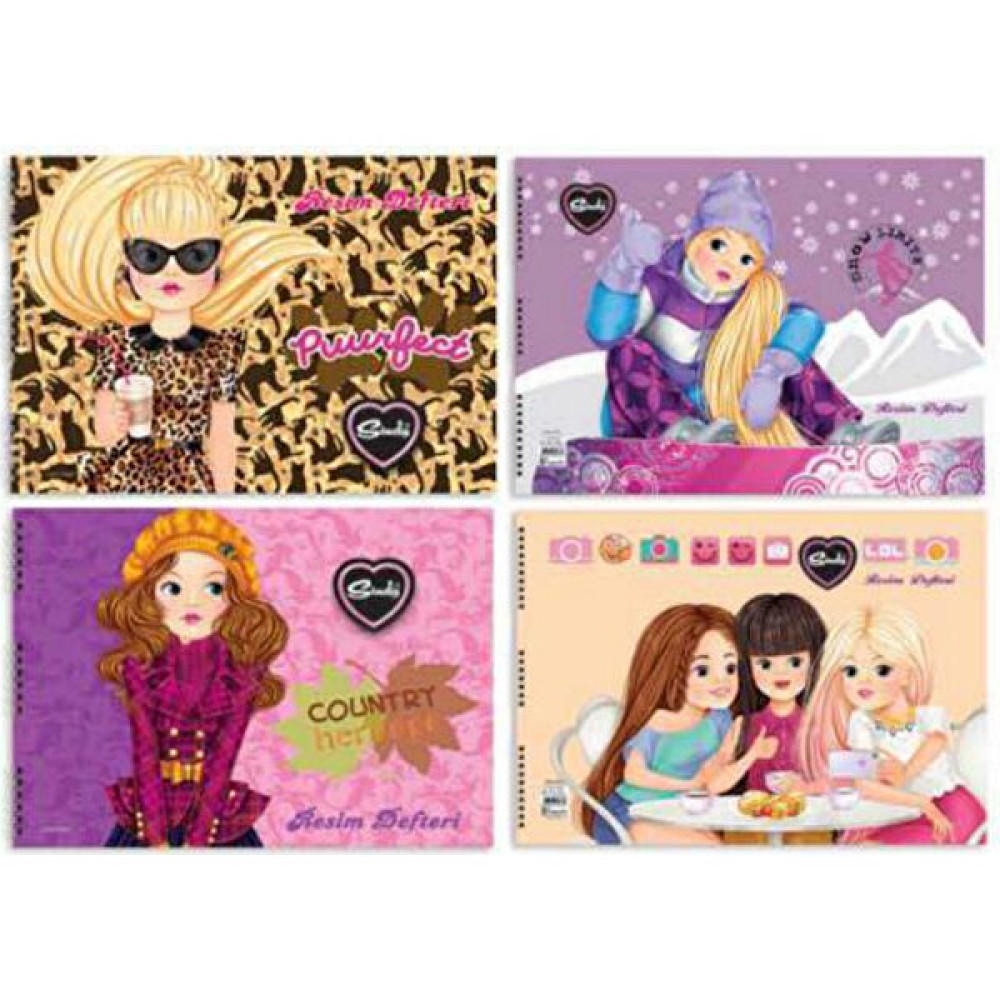 Sindy 25x35 cm Lisanslı Spiralli Resim Defteri Resim Defteri Fiyatı