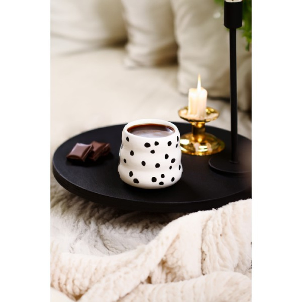 Sinem Yaman Home Bubble Siyah Beyaz Seramik Mug Kupa / El Yapımı Seramik Mug Kupa - 200 ml Fincan / Bardak / Kahve Takımı Fiyatı