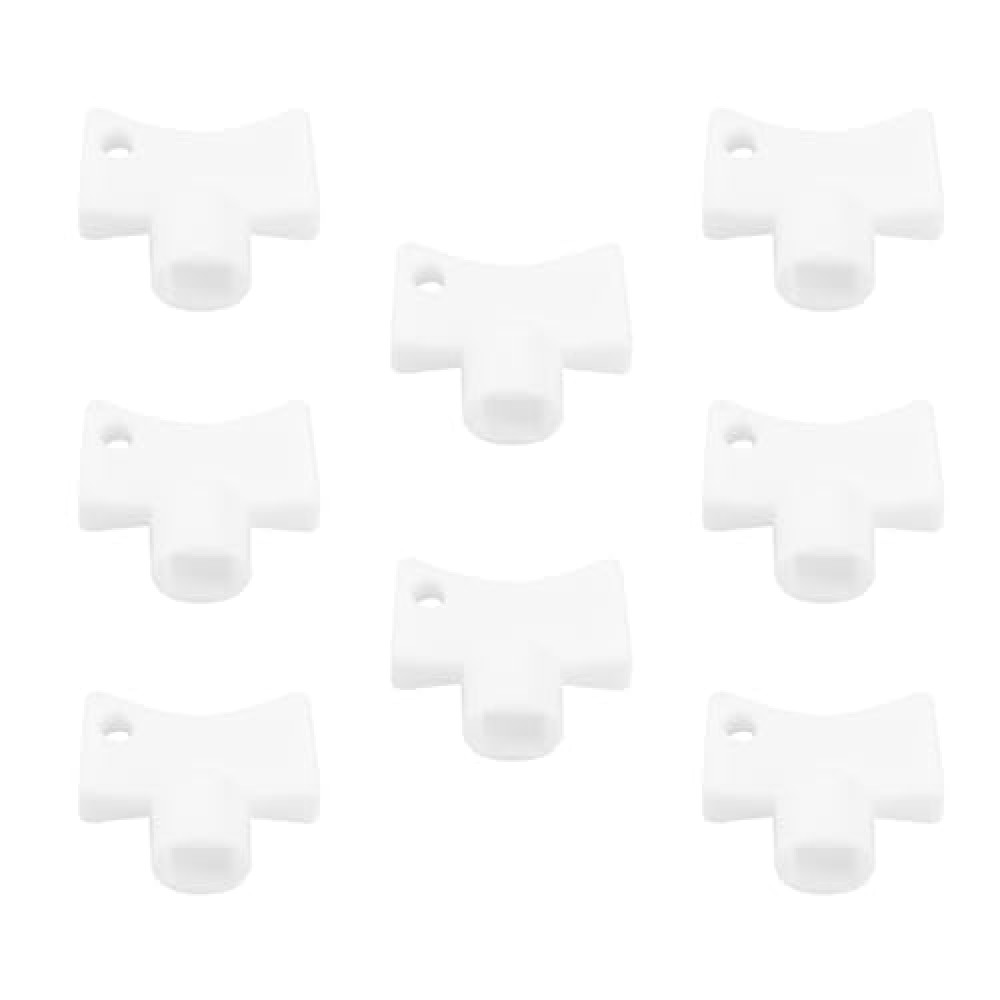 SING F LTD 8Pcs 5mm Square Plastic Key of Vent Plastic for Radiator Bleed Air Opening Valve for Radiator Bleed Key Universal for All Radiators White Air Conditioner Spare Parts Fiyatı
