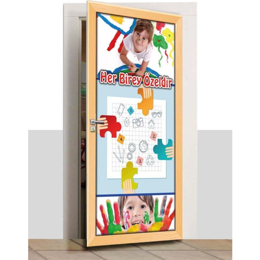 Sınıf Sepeti Kapı Giydirme - Özel Eğitim Sınıfı - K732 - 100 x 200 cm - Renkli Yapı Kimyasalları & Yapıştırıcılar Fiyatı