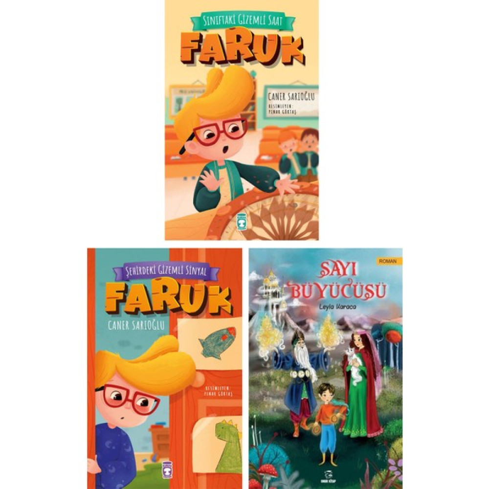 Sınıftaki Gizemli Saat Faruk - Şehirdeki Gizemli Sinyal Faruk - Sayı Büyücüsü - Caner Sarıoğlu Çocuk Masal Fiyatı