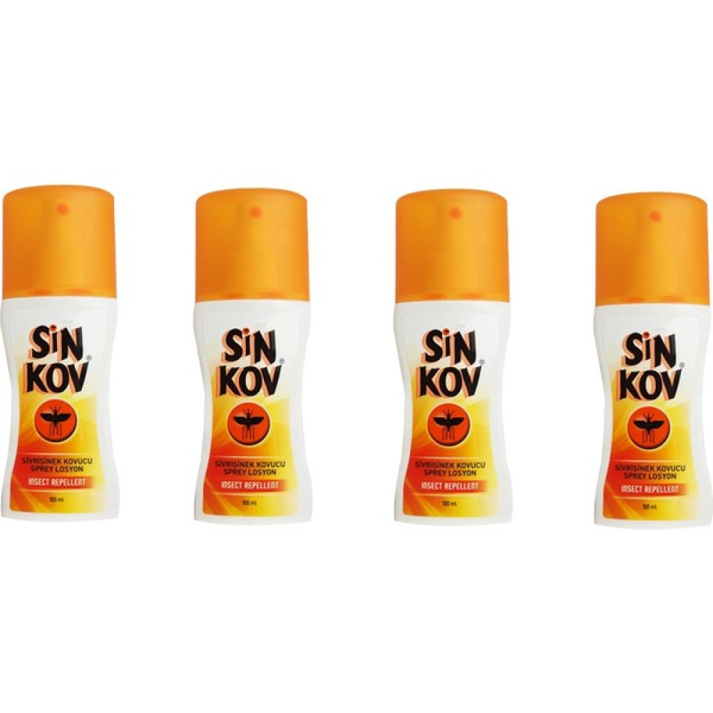 Sinkov Sivrisinek Kovucu Sprey Losyon 100 ml x 4'lü Sinek-Kene-Haşere Kovucu Fiyatı