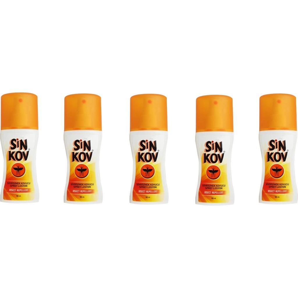 Sinkov Sivrisinek Kovucu Sprey Losyon 100 ml x 5'li Sinek-Kene-Haşere Kovucu Fiyatı