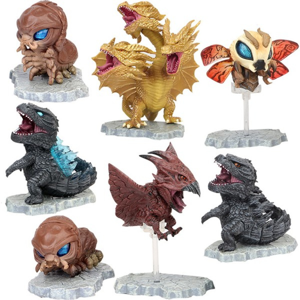 Sinley 7 Adet Godzilla Ghidorah Model Oyuncak Süs Hediye (Yurt Dışından) - Mavi - Yeşil Oyuncak Fiyatı