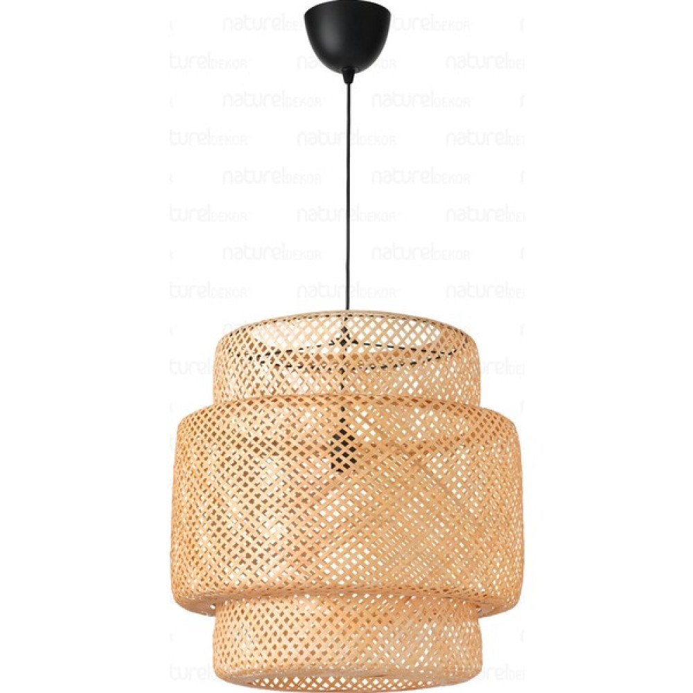 Sinnerlig Bambu Avize 50cm- İskandinav, Modern, Bohem, Rattan Avize, Aydınlatma - Bej - 1'li Avize Fiyatı