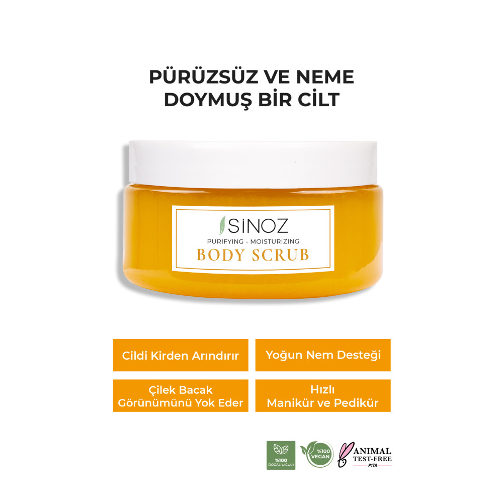 SİNOZ Body Scrub Besleyici Arındırıcı Nemlendirici Vücut Peelingi 300 gr Vücut Bakımı Fiyatı