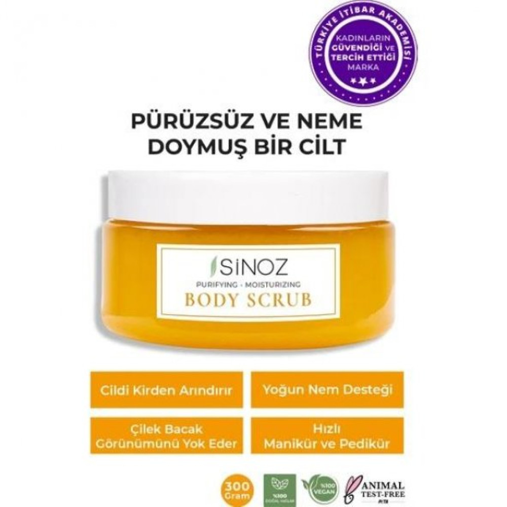Sinoz Body Scrub Purifying Nemlendirici Vucut Peelingi 300 Ml Çatlak Önleyici ve Gidericiler Fiyatı