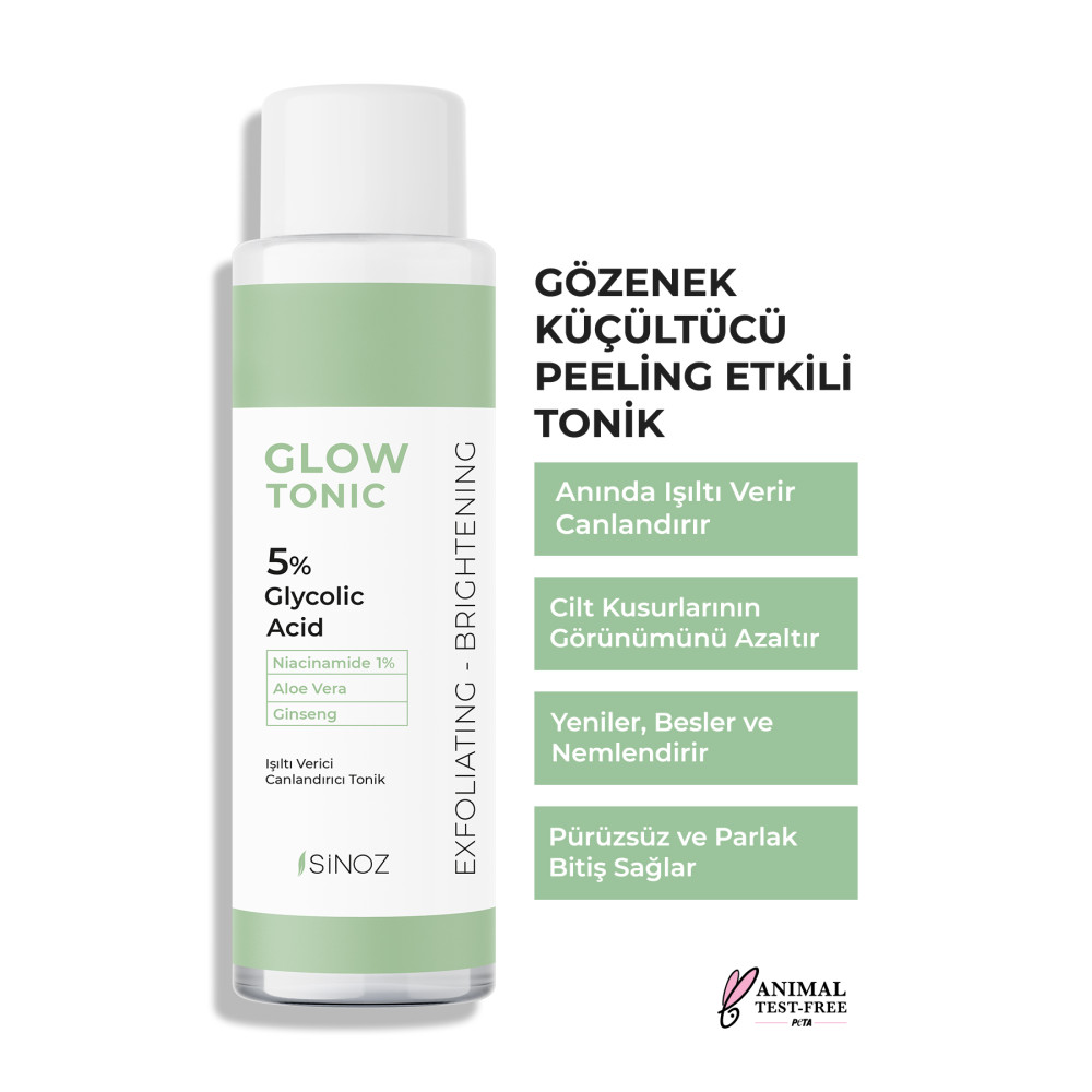 SİNOZ Gözenek Sıkılaştırıcı Arındırıcı Canlandırıcı Peeling Etkili Cilt Toniği %5 Glikolik Asit 200 ml Cilt ve Yüz Bakımı Fiyatı