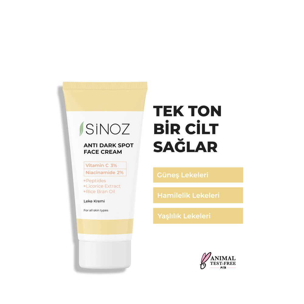 SİNOZ Sinoz Leke Kremi (VİTAMİN C 3% NİACİNAMİDE 2%) 0 ml Cilt ve Yüz Bakımı Fiyatı