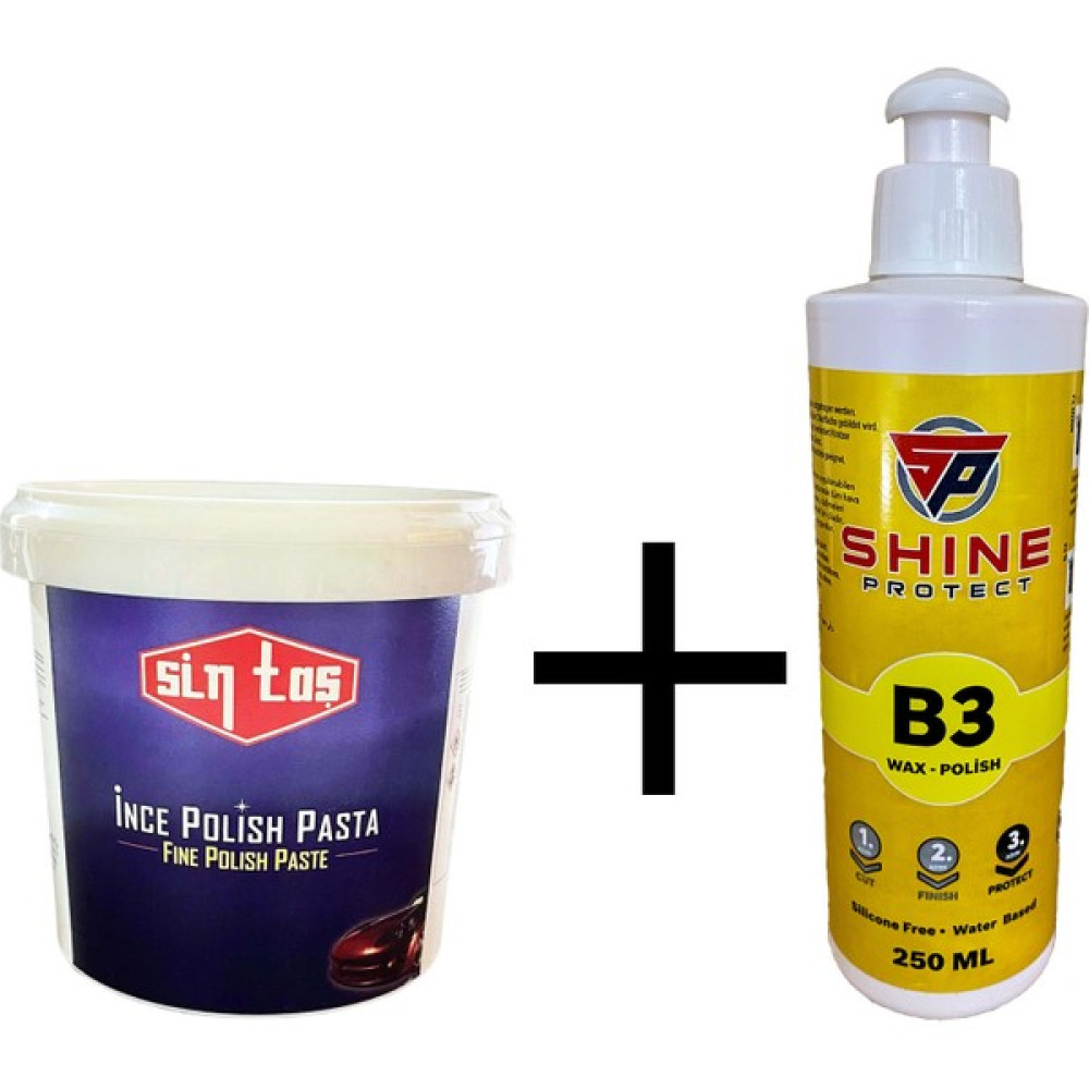Sintaş 1000gr Pasta Shine Protect 250gr B3 Cila Set Oto Çizik Giderici Fiyatı