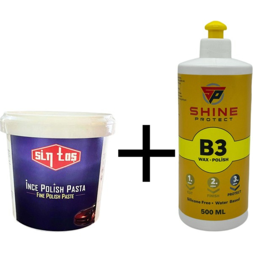 Sintaş 1000gr Pasta Shine Protect 500gr B3 Cila Set Oto Çizik Giderici Fiyatı