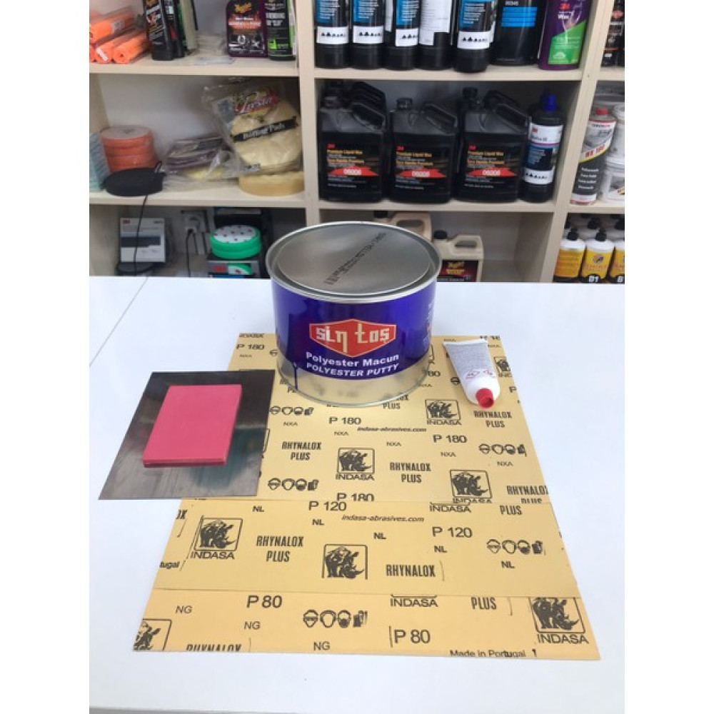 Sintaş Polyester Macun 3kg Set 3 Adet Zımpara-Çelik-Macun Lastiği - 3 kg Oto Bakım & Temizlik Ürünleri Fiyatı