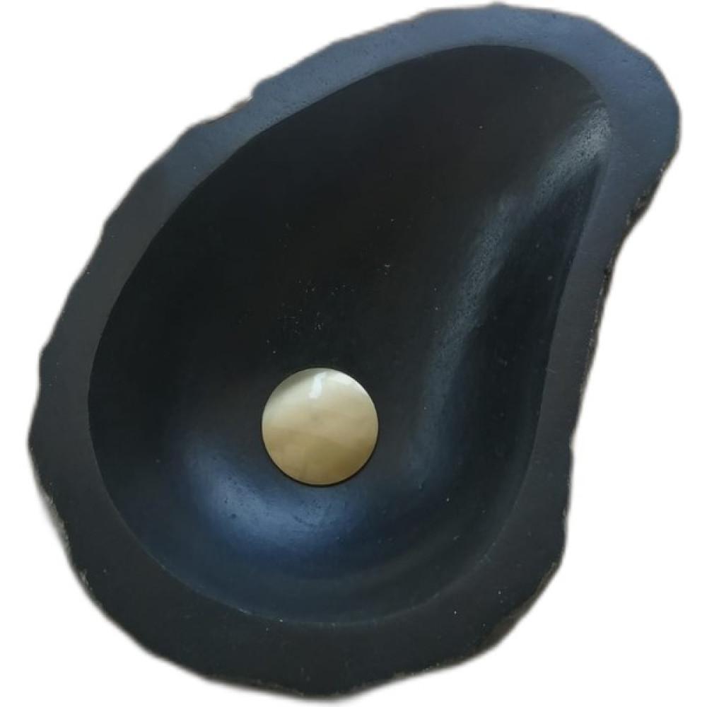 Sipahi Marble Bazalt Siyahı Dışı Patlatma Badem Mini Lavabo - Siyah Lavabo Fiyatı