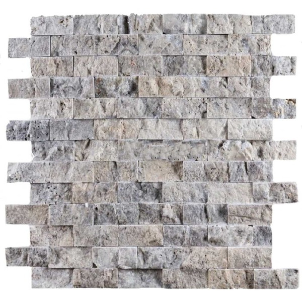 Sipahi Marble Gümüş Traverten Patlatma Mozaik Renk Gümüş Dış Cephe Yalıtım Malzemeleri Fiyatı