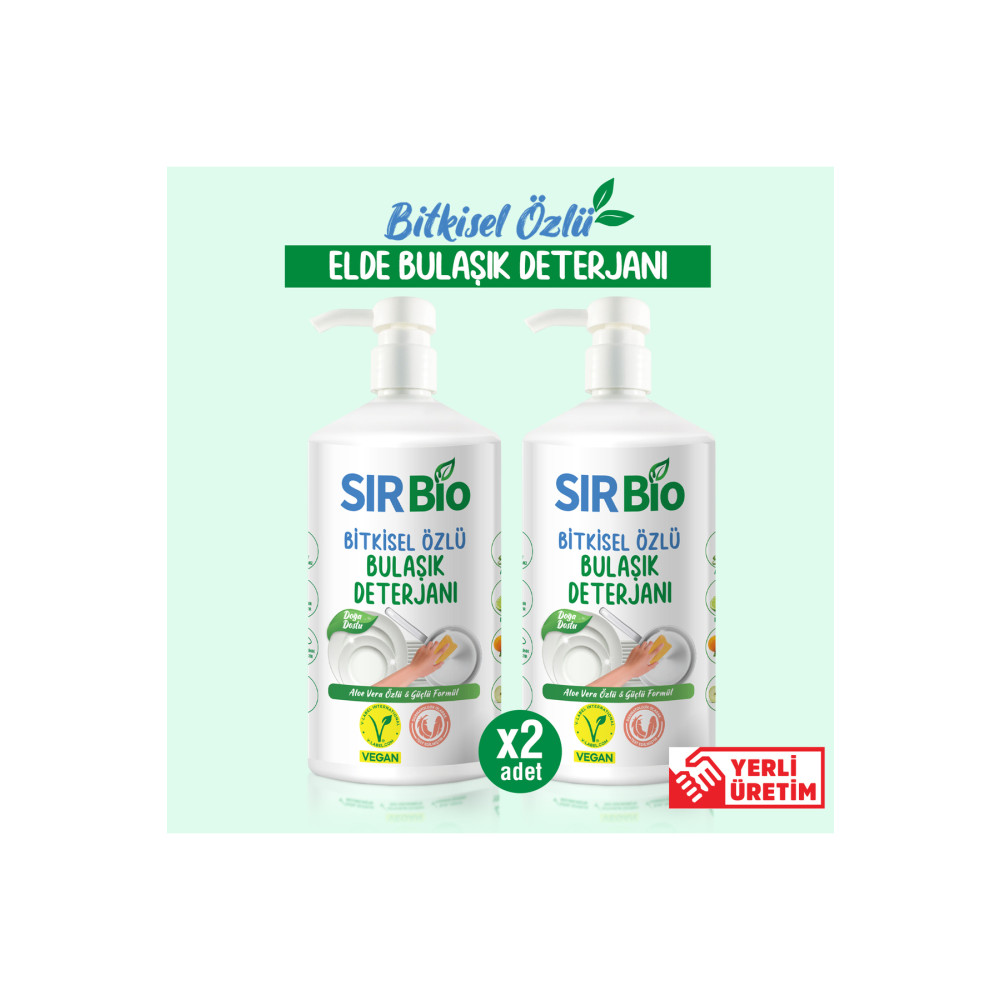SIR Bio Bitkisel Özlü Elde Bulaşık Deterjanı 1000 ml Pompalı Şişe 2li Bulaşık Yıkama Fiyatı